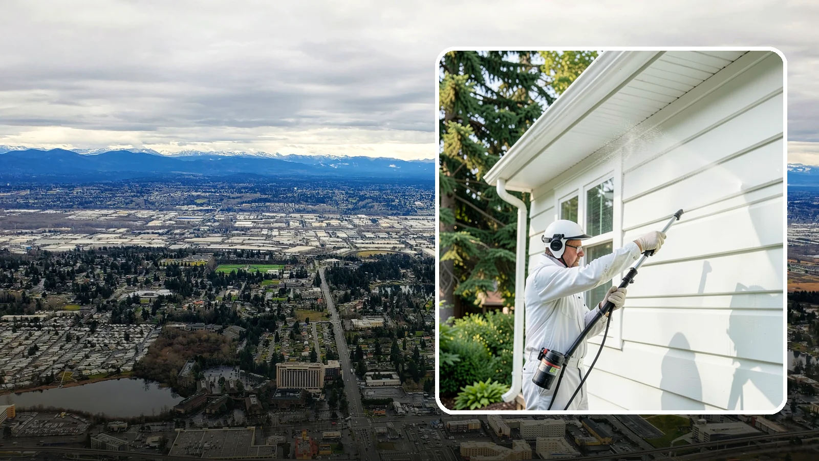 Painted Siding Cleaning in SeaTac, King County, WA - Painted siding cleaning lifts grime and mildew while preserving the paint film, so your color stays bright instead of stripped.