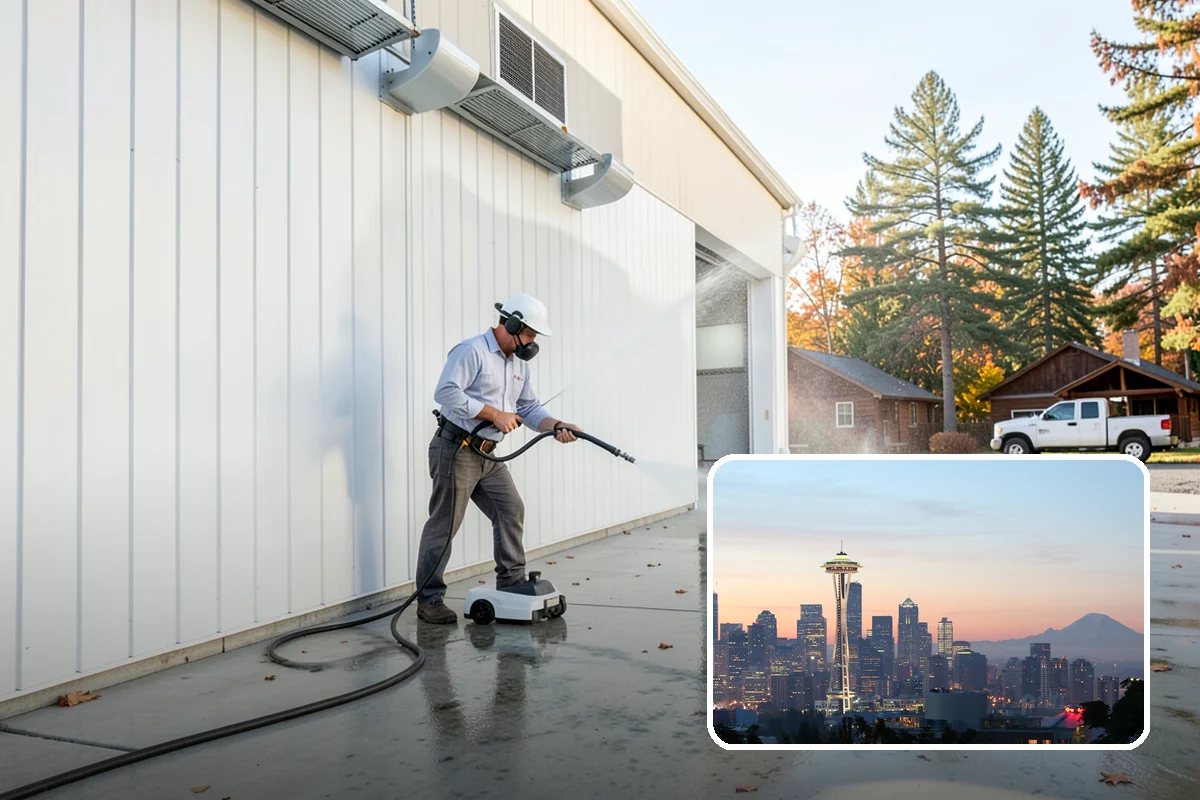 Painted Siding Cleaning in Seattle, King County, WA - Preserves the paint film while cleaning