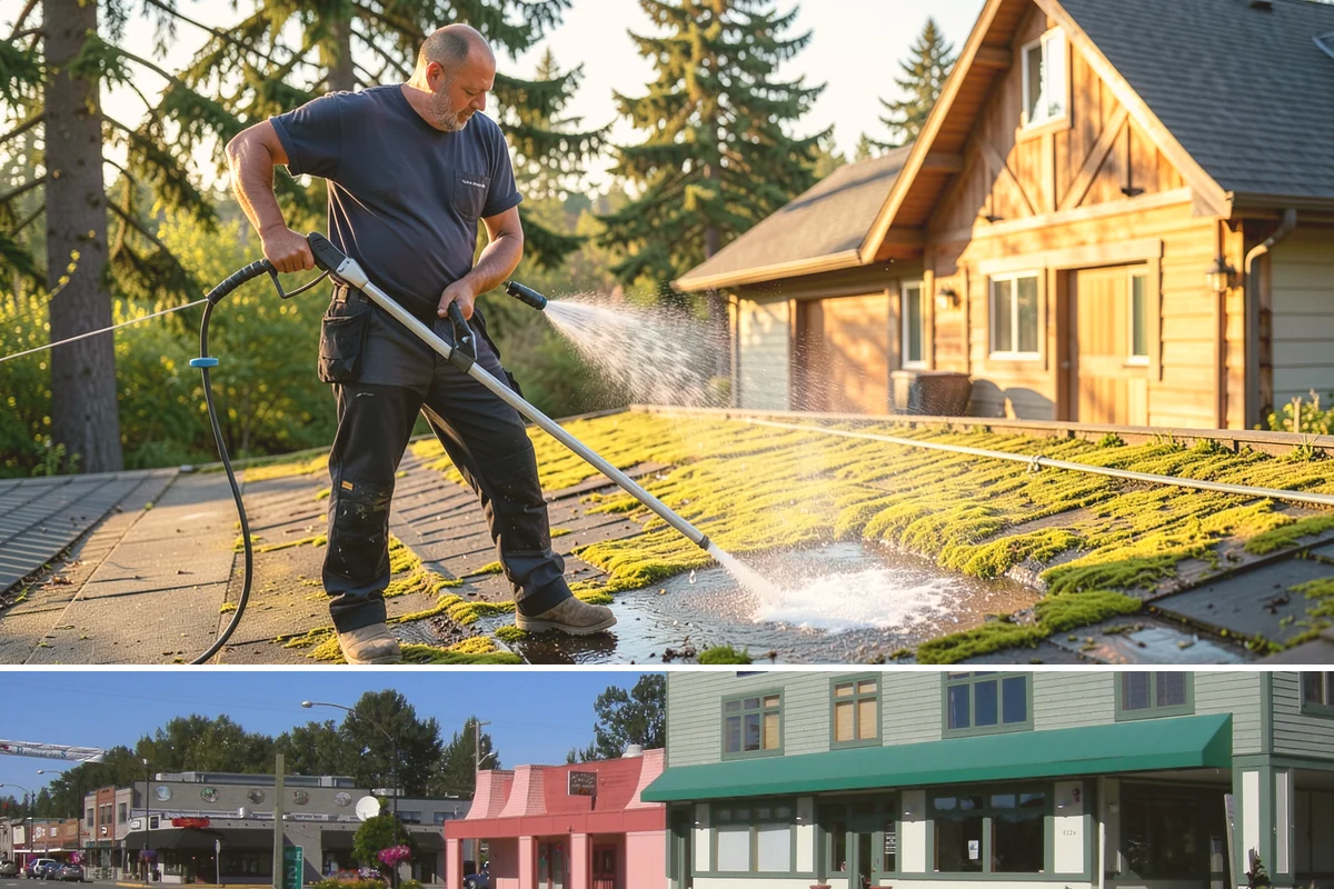 Painted Siding Cleaning in Snoqualmie, King County, WA - The drier late-spring-to-fall window lets the paint dry cleanly and keeps future mildew slower to form.