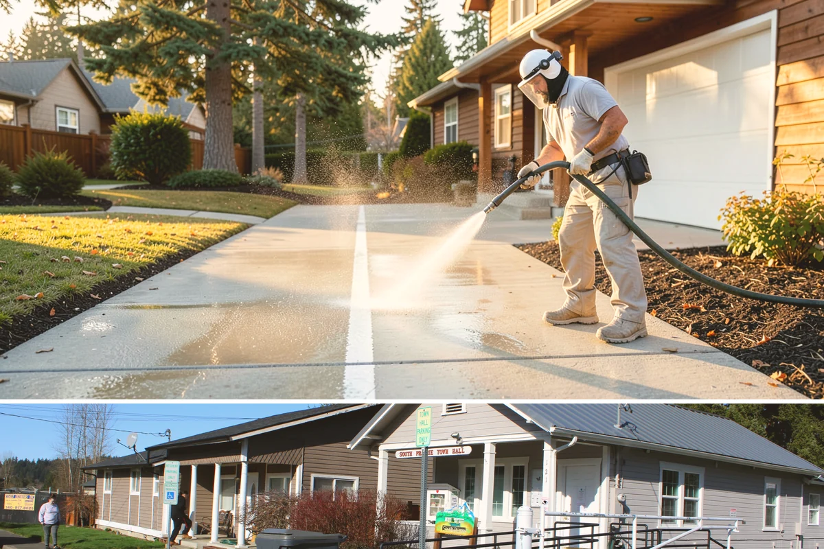 Painted Siding Cleaning in South Prairie, Pierce County, WA - The drier late-spring-to-fall window lets the paint dry cleanly and keeps future mildew slower to form.