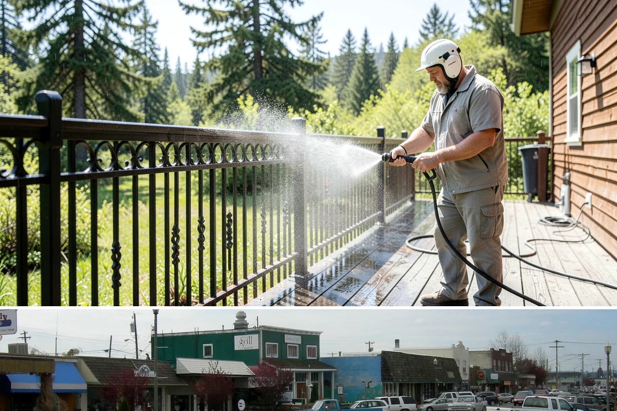 Painted Siding Cleaning in Stanwood, Snohomish County, WA - The drier late-spring-to-fall window lets the paint dry cleanly and keeps future mildew slower to form.