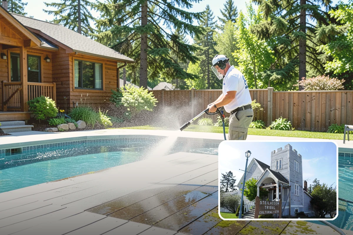 Painted Siding Cleaning in Steilacoom, Pierce County, WA - Preserves the paint film while cleaning