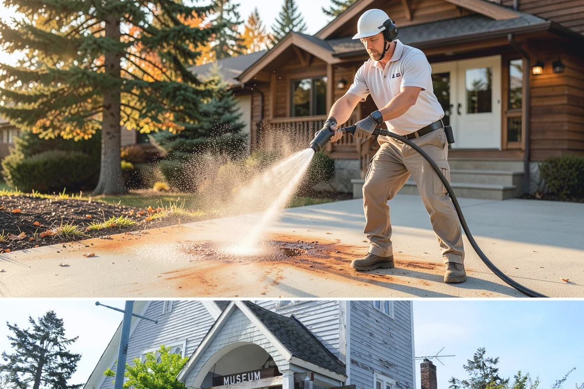 Painted Siding Cleaning in Steilacoom, Pierce County, WA - The drier late-spring-to-fall window lets the paint dry cleanly and keeps future mildew slower to form.