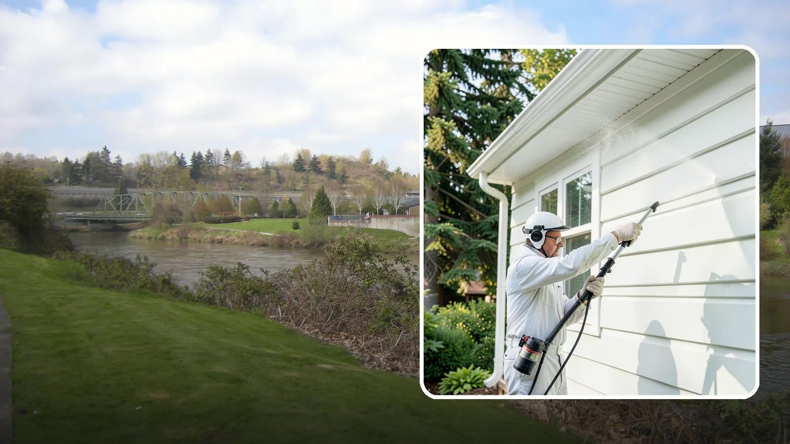 Painted Siding Cleaning in Tukwila, King County, WA - Painted siding cleaning lifts grime and mildew while preserving the paint film, so your color stays bright instead of stripped.