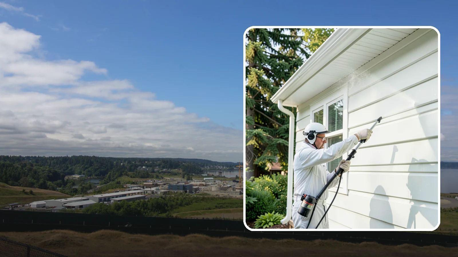 Painted Siding Cleaning in University Place, Pierce County, WA - Painted siding cleaning lifts grime and mildew while preserving the paint film, so your color stays bright instead of stripped.