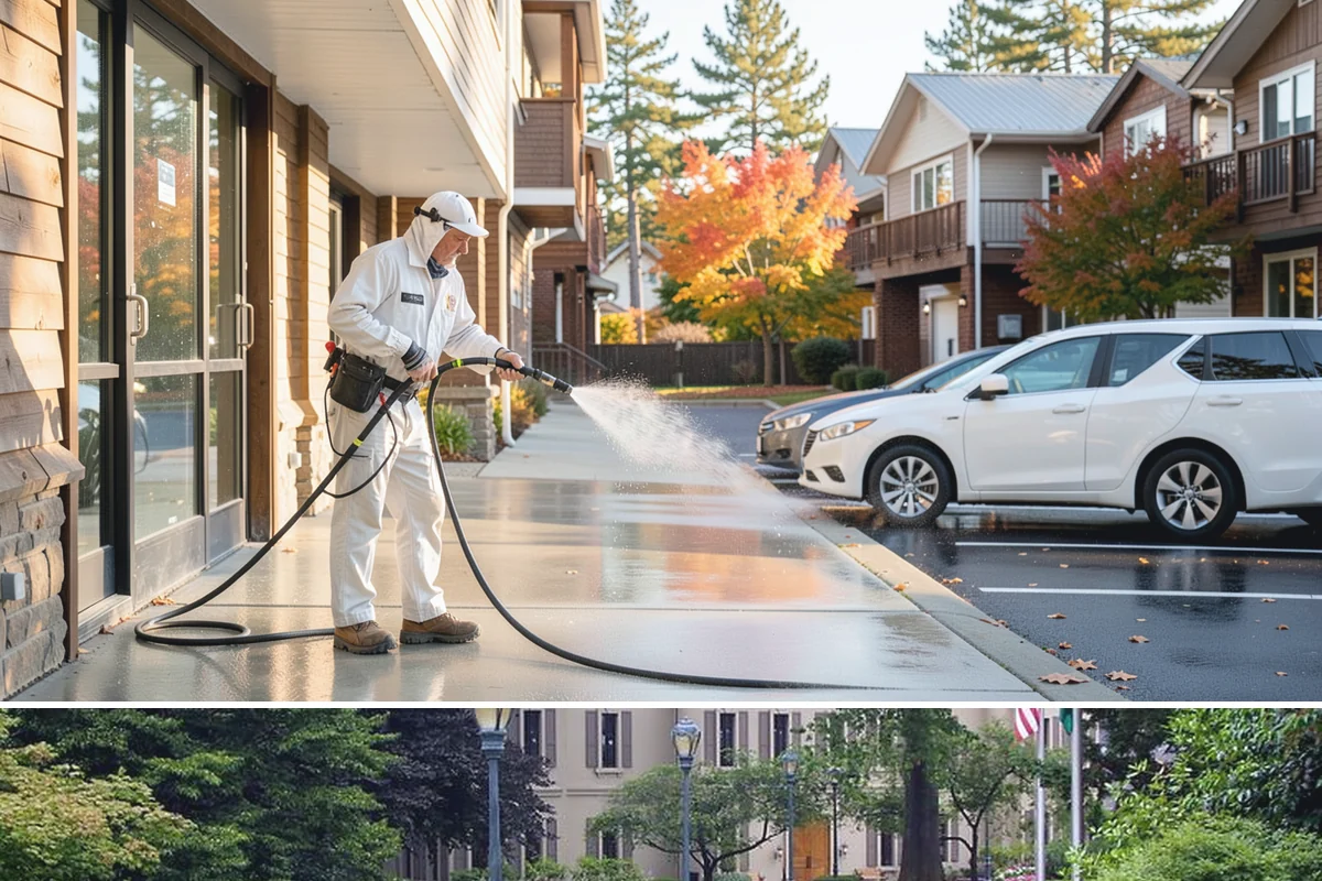 Painted Siding Cleaning in Woodinville, King County, WA - The drier late-spring-to-fall window lets the paint dry cleanly and keeps future mildew slower to form.