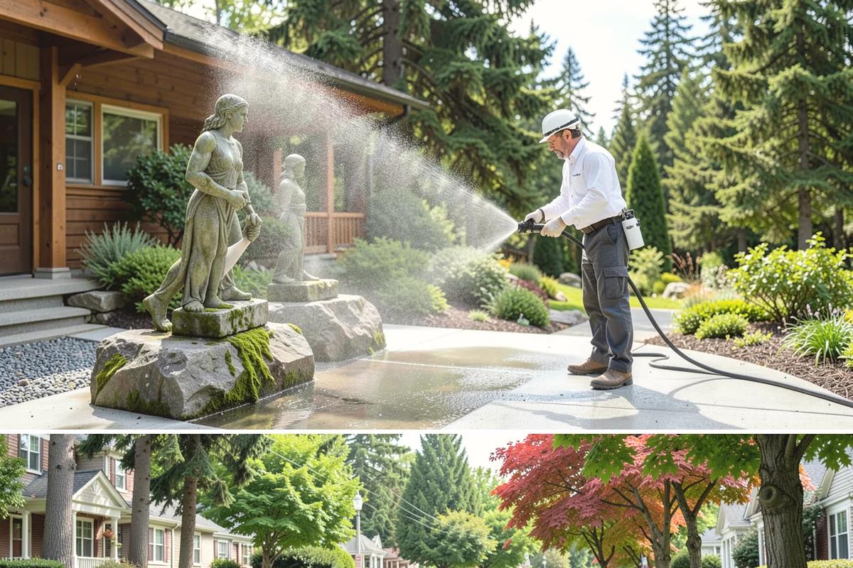 Painted Surface Cleaning in Beaux Arts Village, King County, WA - Clean painted surfaces in late spring so mildew and winter grime are cleared before the drier months.