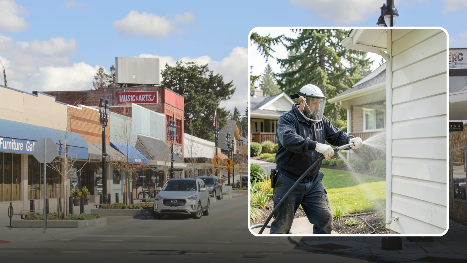 Painted Surface Cleaning in Bothell, King County, WA - Low-pressure cleaning of painted siding, trim, and surfaces that lifts grime and mildew without harming the finish.