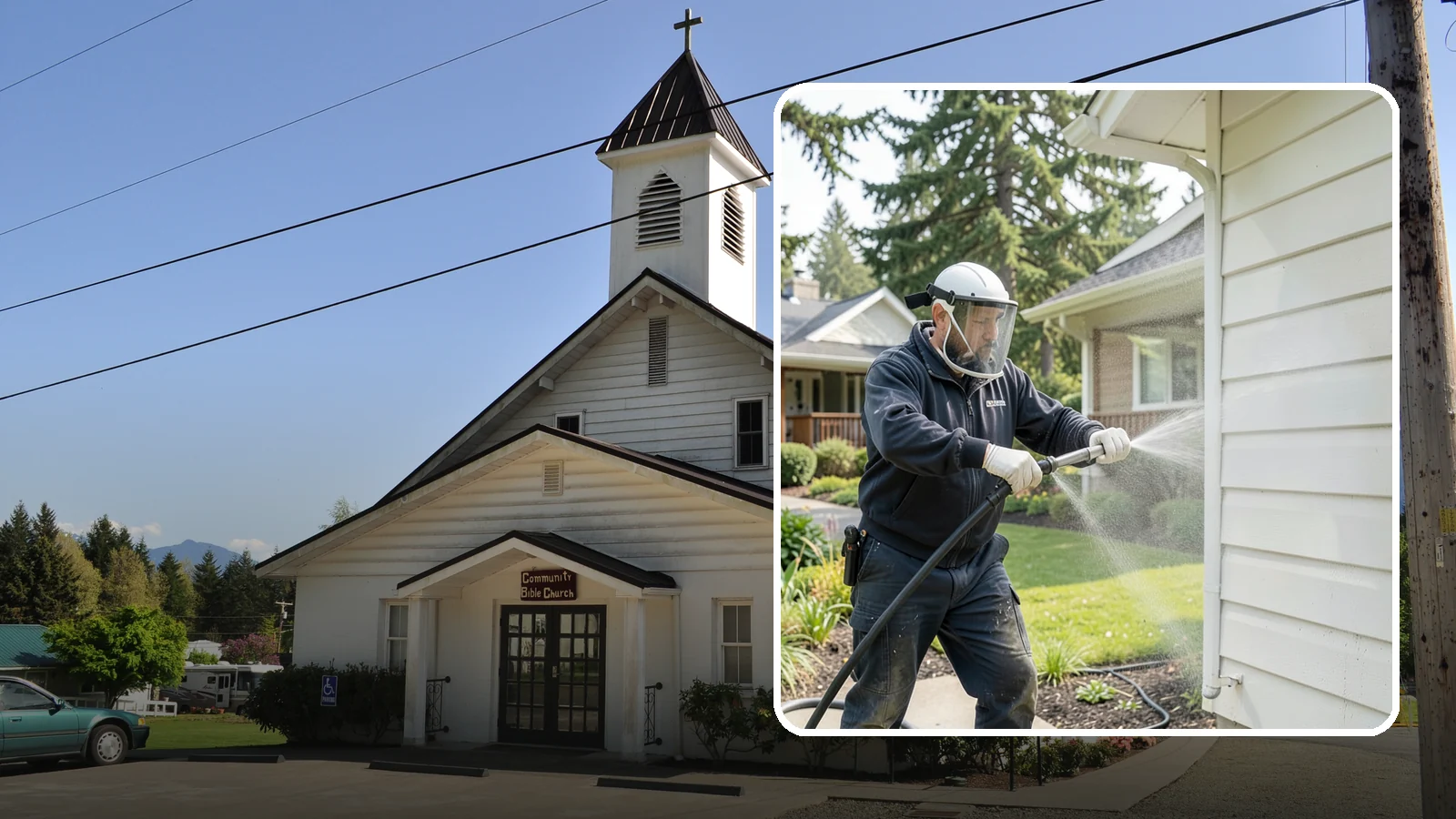 Painted Surface Cleaning in Concrete, Skagit County, WA - Low-pressure cleaning of painted siding, trim, and surfaces that lifts grime and mildew without harming the finish.