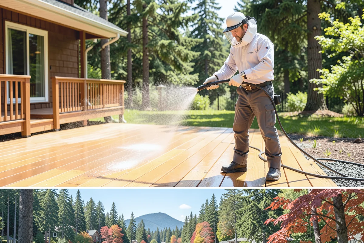 Painted Surface Cleaning in Covington, King County, WA - Clean painted surfaces in late spring so mildew and winter grime are cleared before the drier months.