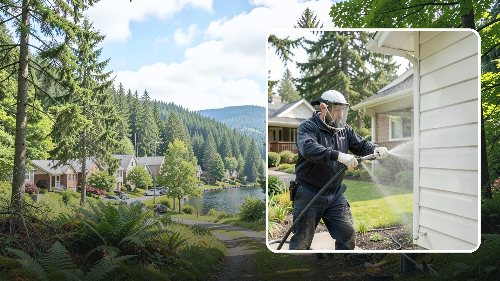 Painted Surface Cleaning in Lake Forest Park, King County, WA - Low-pressure cleaning of painted siding, trim, and surfaces that lifts grime and mildew without harming the finish.