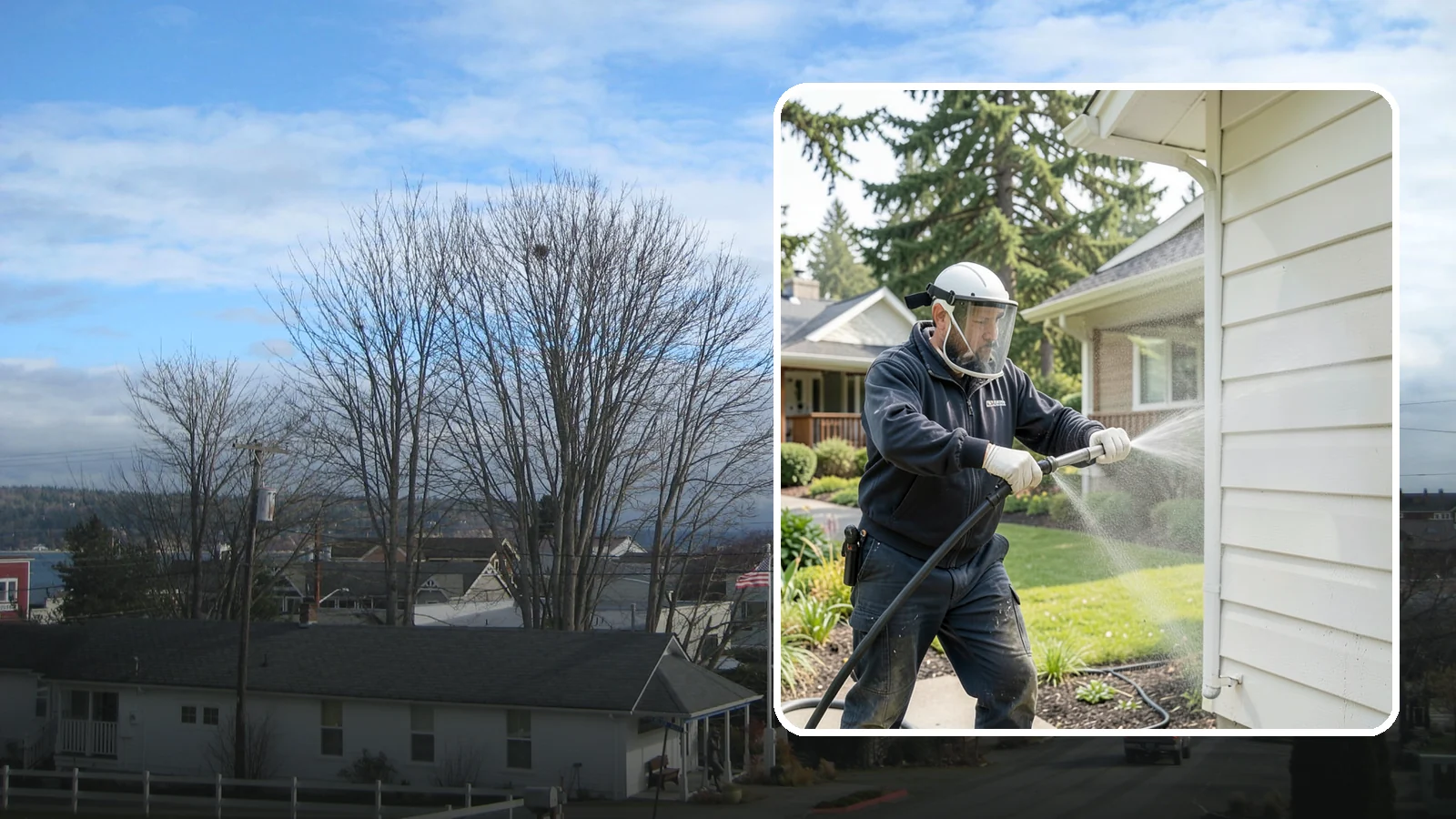 Painted Surface Cleaning in Langley, Island County, WA - Low-pressure cleaning of painted siding, trim, and surfaces that lifts grime and mildew without harming the finish.