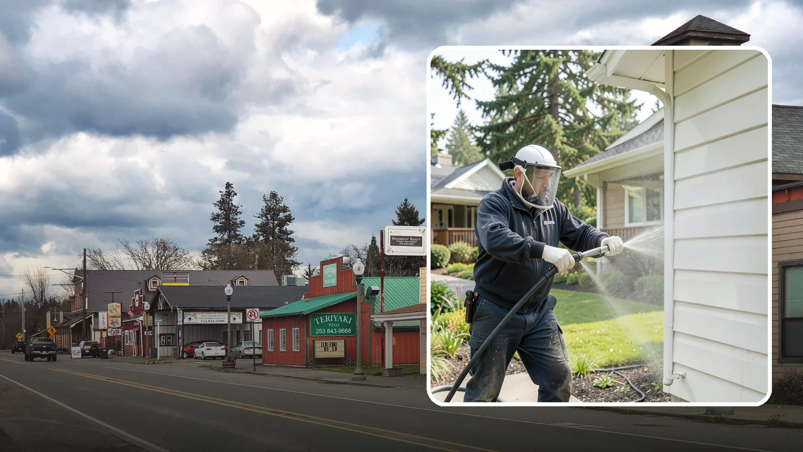 Painted Surface Cleaning in Roy, Pierce County, WA - Low-pressure cleaning of painted siding, trim, and surfaces that lifts grime and mildew without harming the finish.