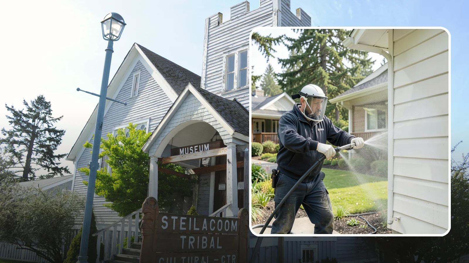 Painted Surface Cleaning in Steilacoom, Pierce County, WA - Low-pressure cleaning of painted siding, trim, and surfaces that lifts grime and mildew without harming the finish.