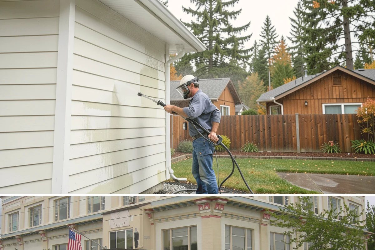 Parking Garage Cleaning in Anacortes, Skagit County, WA - Garages benefit most from a thorough wash in early spring to flush out winter road salt and accumulated grime.