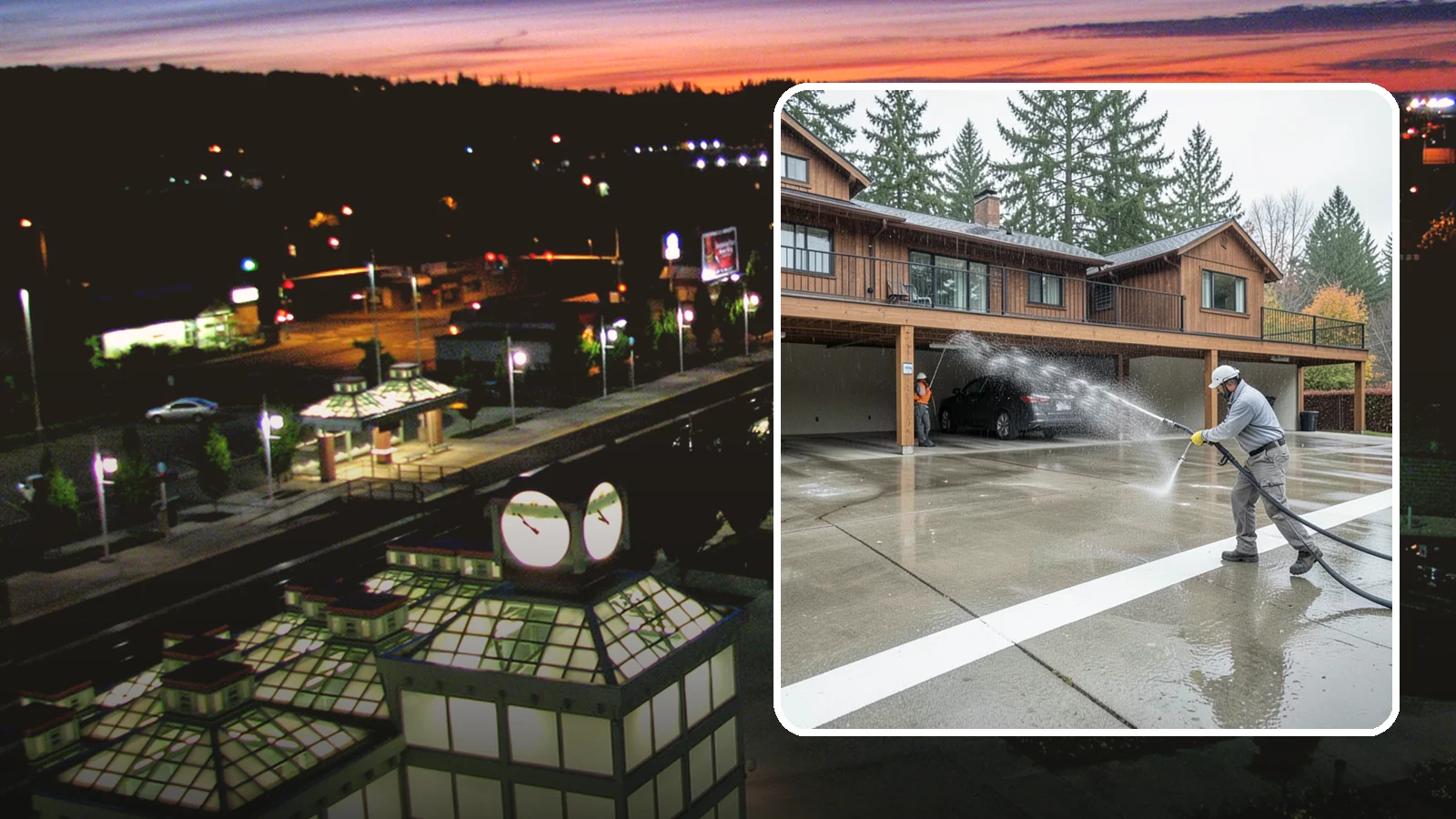 Parking Garage Cleaning in Auburn, King County, WA - We wash parking garage decks and stairwells in Washington to clear oil, salt, and grime from every level.