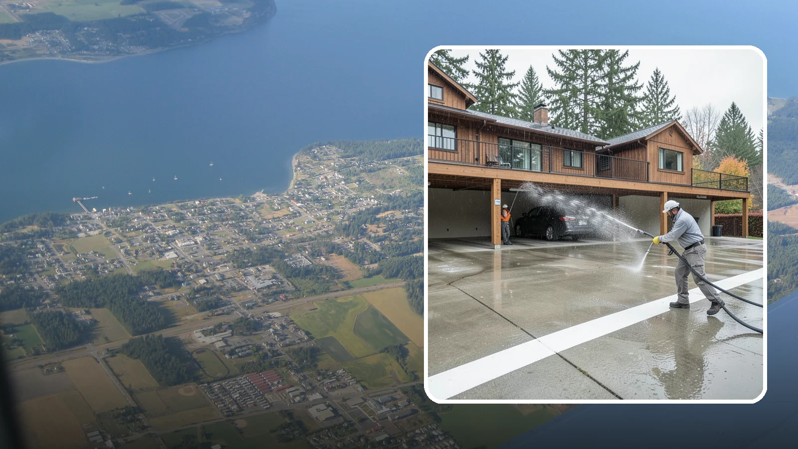 Parking Garage Cleaning in Coupeville, Island County, WA - We wash parking garage decks and stairwells in Washington to clear oil, salt, and grime from every level.