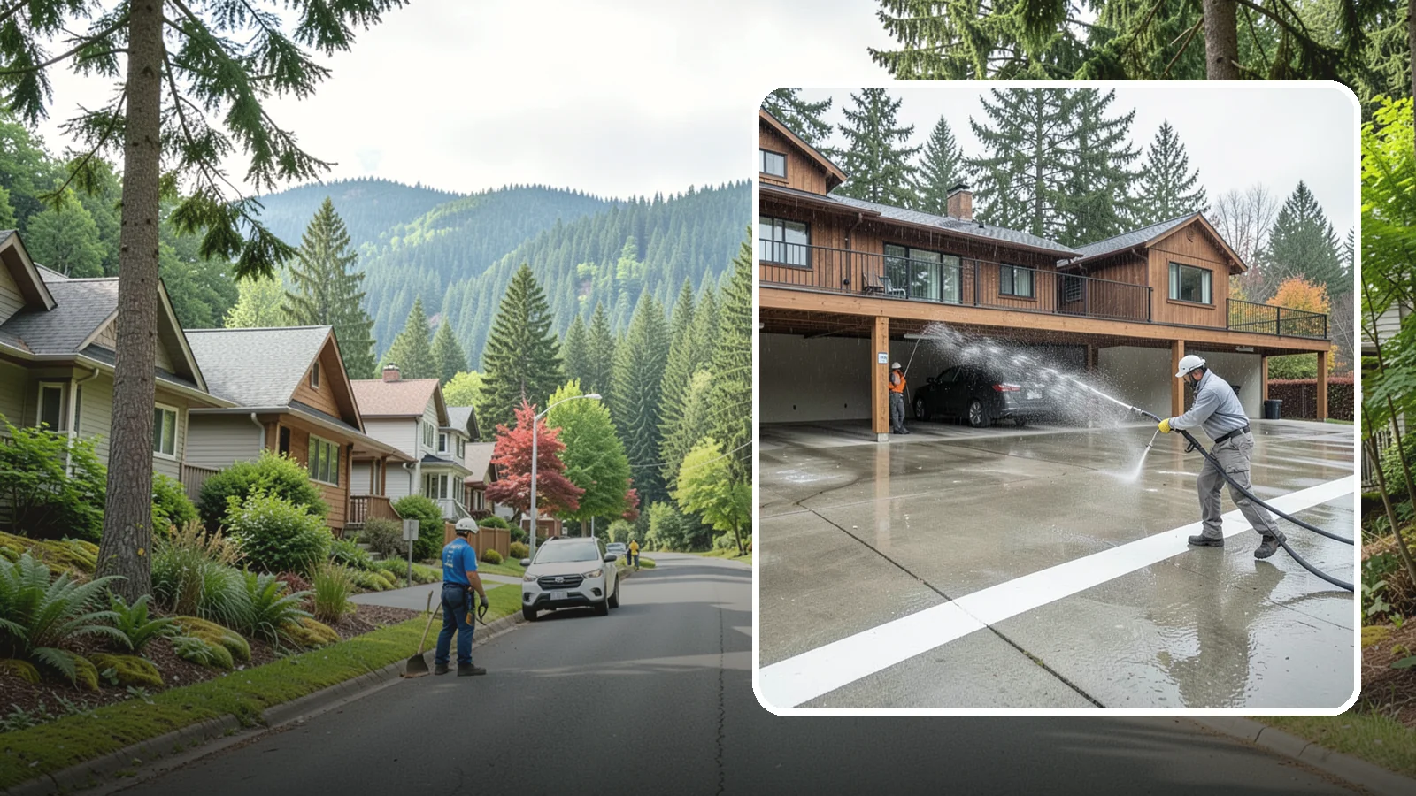 Parking Garage Cleaning in Darrington, Snohomish County, WA - We wash parking garage decks and stairwells in Washington to clear oil, salt, and grime from every level.