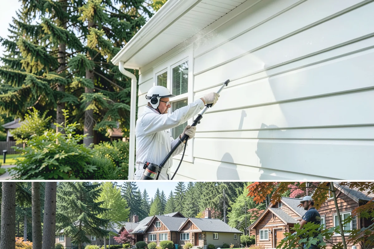 Parking Garage Cleaning in Edgewood, Pierce County, WA - Garages benefit most from a thorough wash in early spring to flush out winter road salt and accumulated grime.