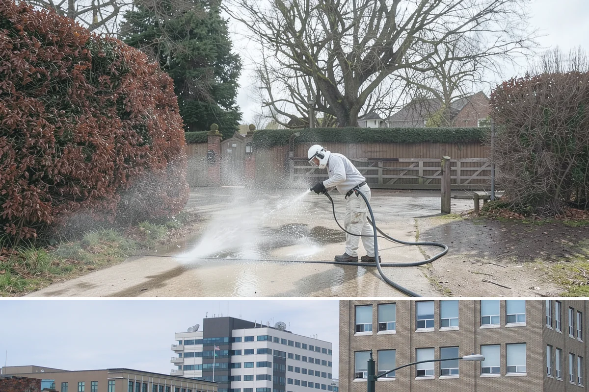 Parking Garage Cleaning in Everett, Snohomish County, WA - Garages benefit most from a thorough wash in early spring to flush out winter road salt and accumulated grime.