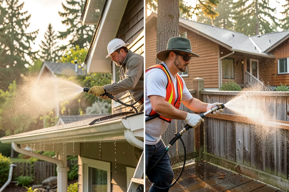 Parking Garage Cleaning in Gig Harbor, Pierce County, WA - Close and stage one level at a time