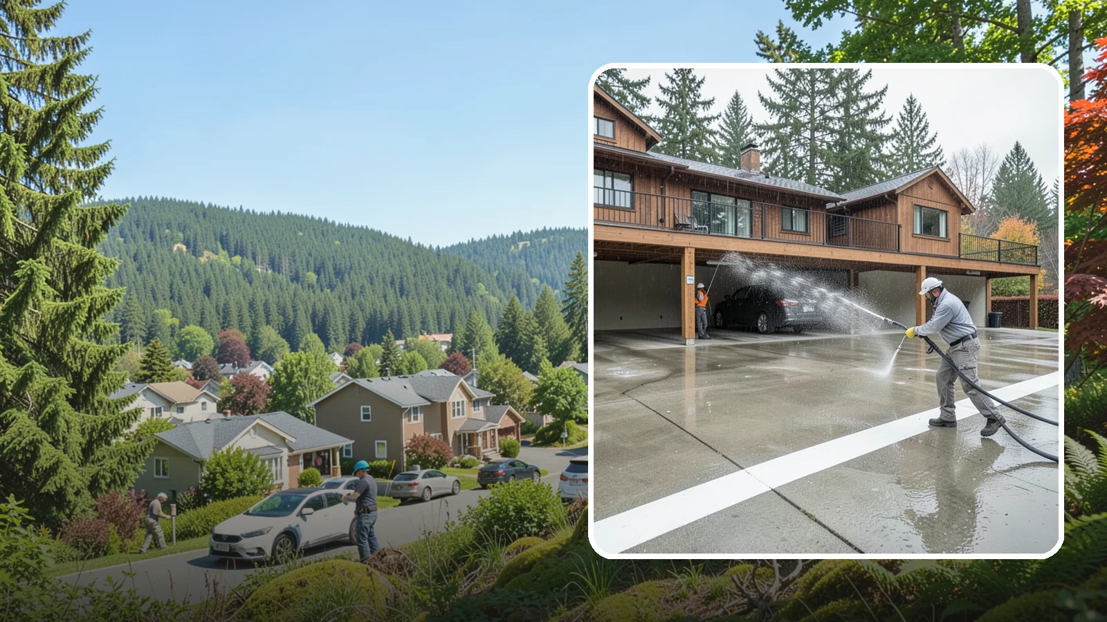 Parking Garage Cleaning in Index, Snohomish County, WA - We wash parking garage decks and stairwells in Washington to clear oil, salt, and grime from every level.