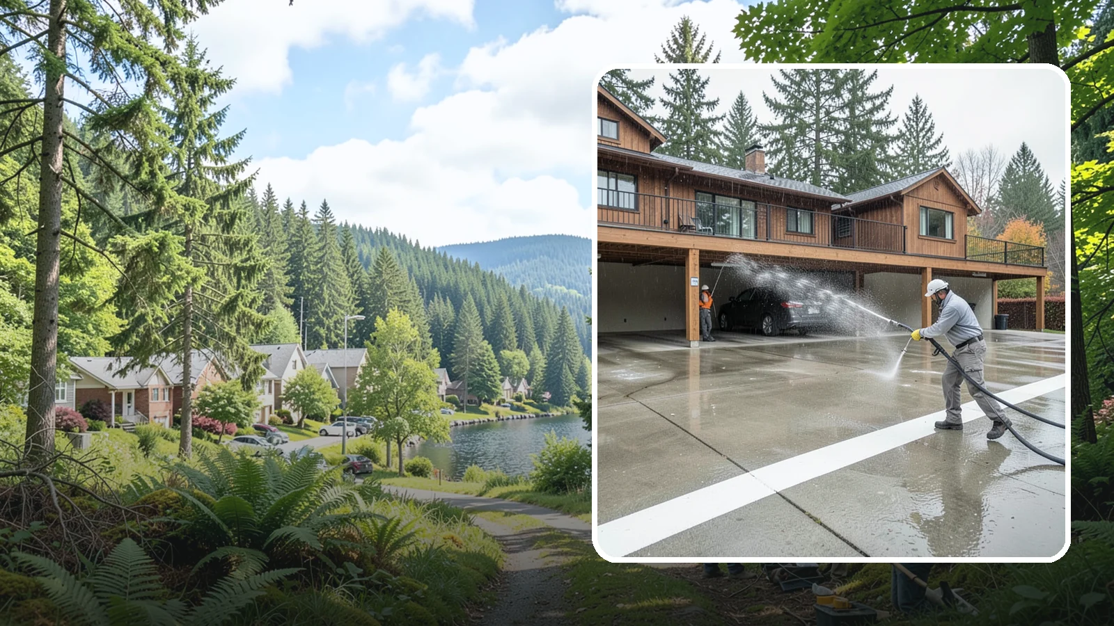 Parking Garage Cleaning in Lake Forest Park, King County, WA - We wash parking garage decks and stairwells in Washington to clear oil, salt, and grime from every level.