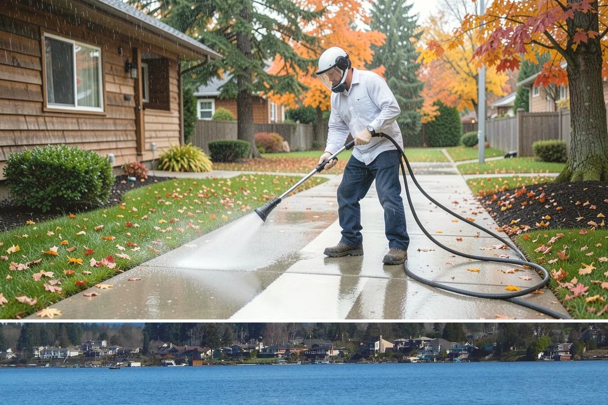 Parking Garage Cleaning in Lake Stevens, Snohomish County, WA - Garages benefit most from a thorough wash in early spring to flush out winter road salt and accumulated grime.