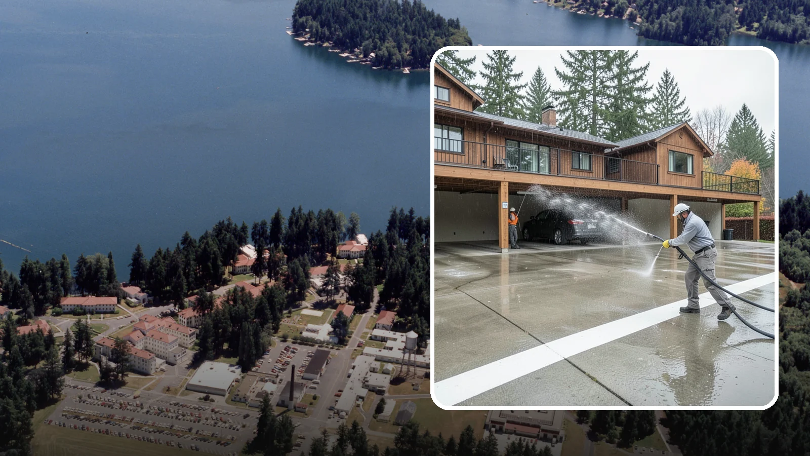 Parking Garage Cleaning in Lakewood, Pierce County, WA - We wash parking garage decks and stairwells in Washington to clear oil, salt, and grime from every level.