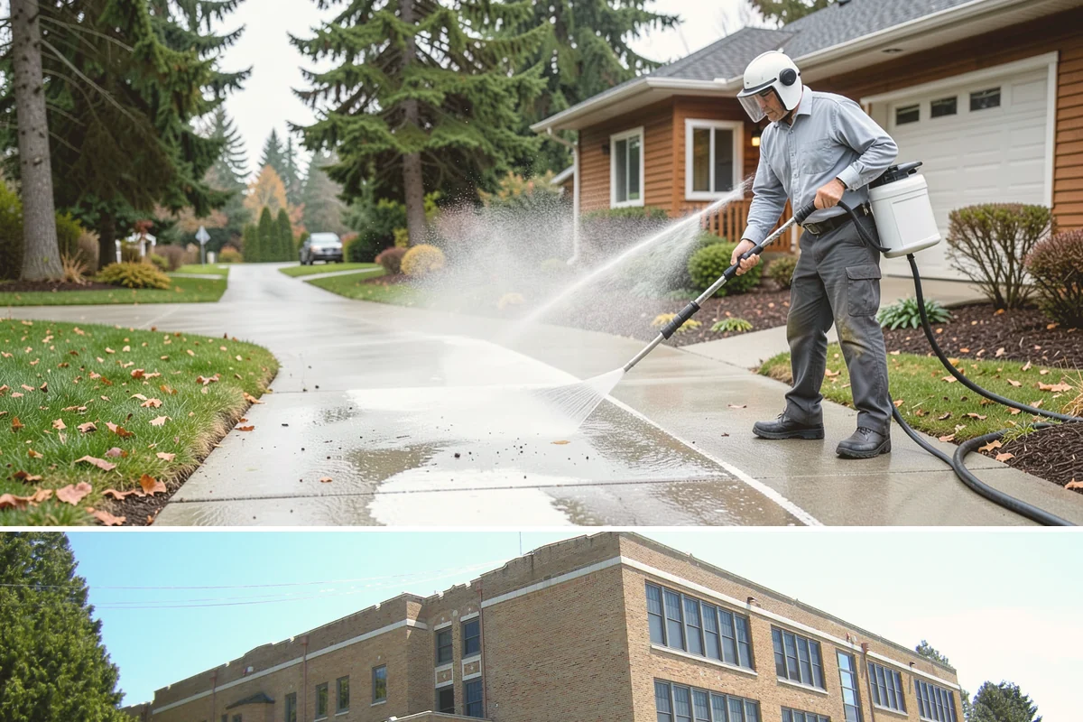 Parking Garage Cleaning in Maple Valley, King County, WA - Garages benefit most from a thorough wash in early spring to flush out winter road salt and accumulated grime.