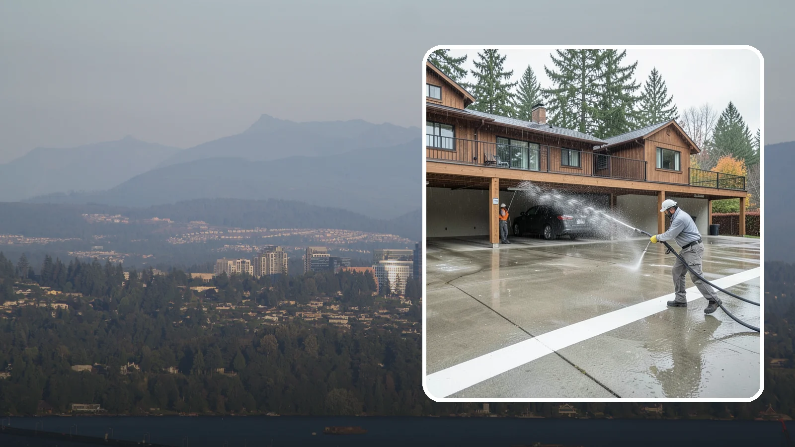 Parking Garage Cleaning in Medina, King County, WA - We wash parking garage decks and stairwells in Washington to clear oil, salt, and grime from every level.