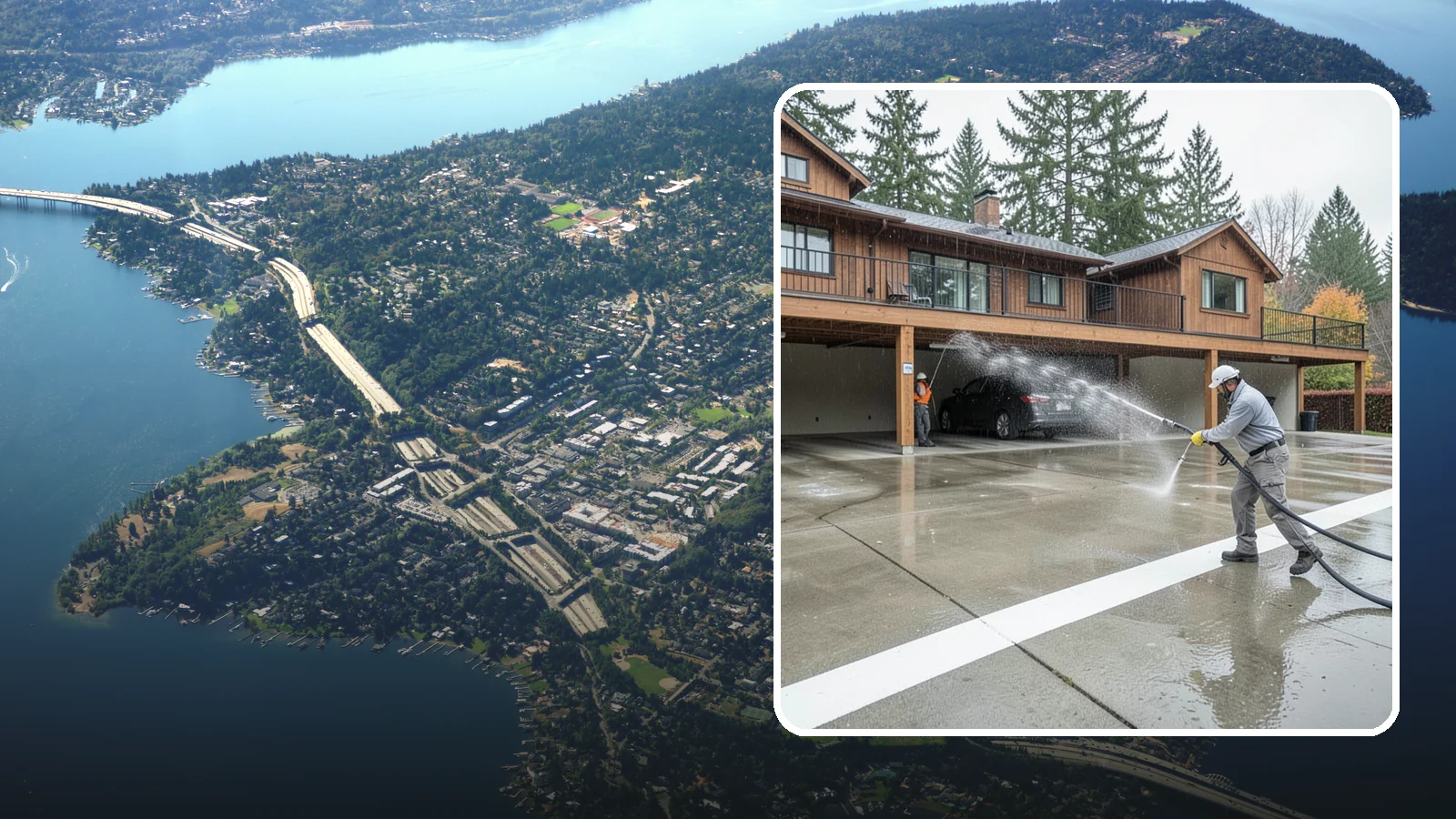 Parking Garage Cleaning in Mercer Island, King County, WA - We wash parking garage decks and stairwells in Washington to clear oil, salt, and grime from every level.