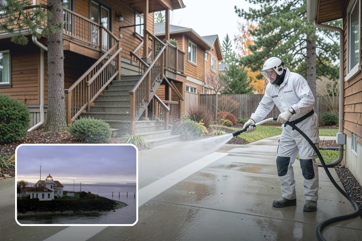 Parking Garage Cleaning in Mukilteo, Snohomish County, WA - Removes corrosive salt and oil from decks