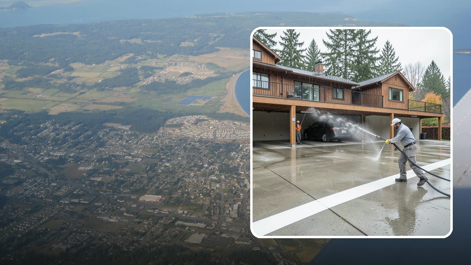 Parking Garage Cleaning in Oak Harbor, Island County, WA - We wash parking garage decks and stairwells in Washington to clear oil, salt, and grime from every level.