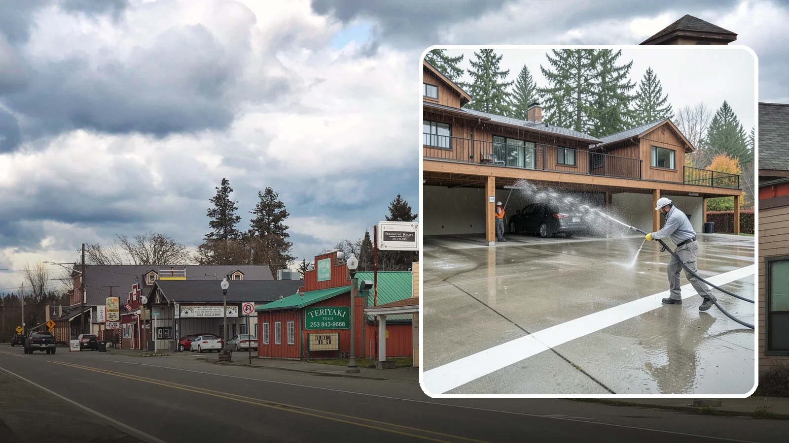 Parking Garage Cleaning in Roy, Pierce County, WA - We wash parking garage decks and stairwells in Washington to clear oil, salt, and grime from every level.