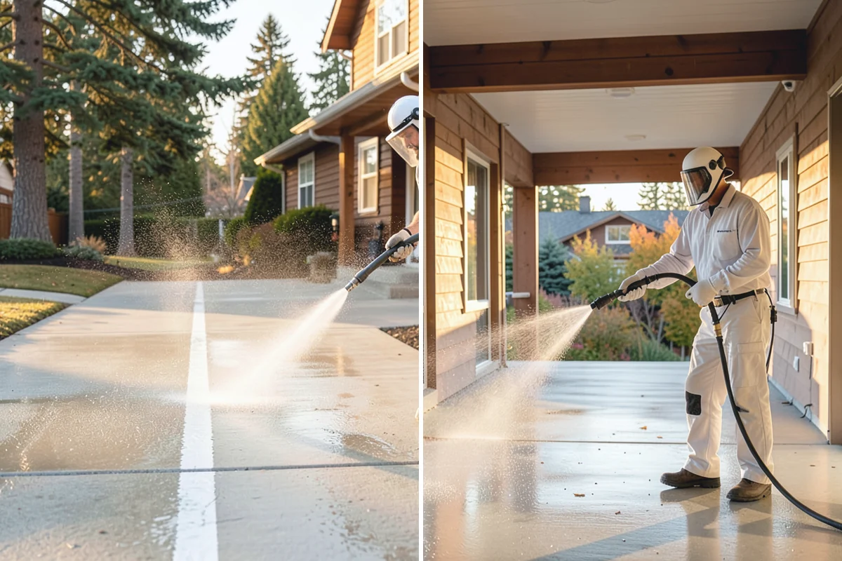 Parking Garage Cleaning in Roy, Pierce County, WA - Close and stage one level at a time