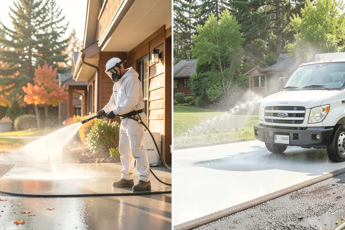 Parking Garage Cleaning in Ruston, Pierce County, WA - Close and stage one level at a time
