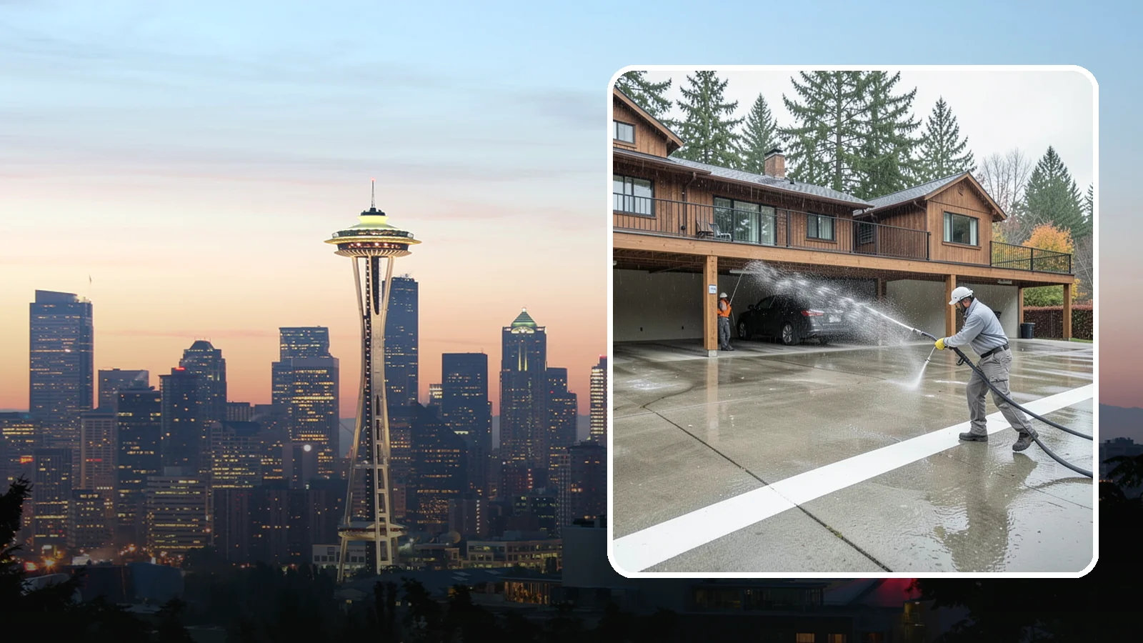 Parking Garage Cleaning in Seattle, King County, WA - We wash parking garage decks and stairwells in Washington to clear oil, salt, and grime from every level.
