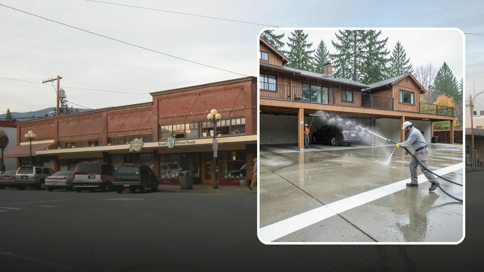 Parking Garage Cleaning in Sedro-Woolley, Skagit County, WA - We wash parking garage decks and stairwells in Washington to clear oil, salt, and grime from every level.