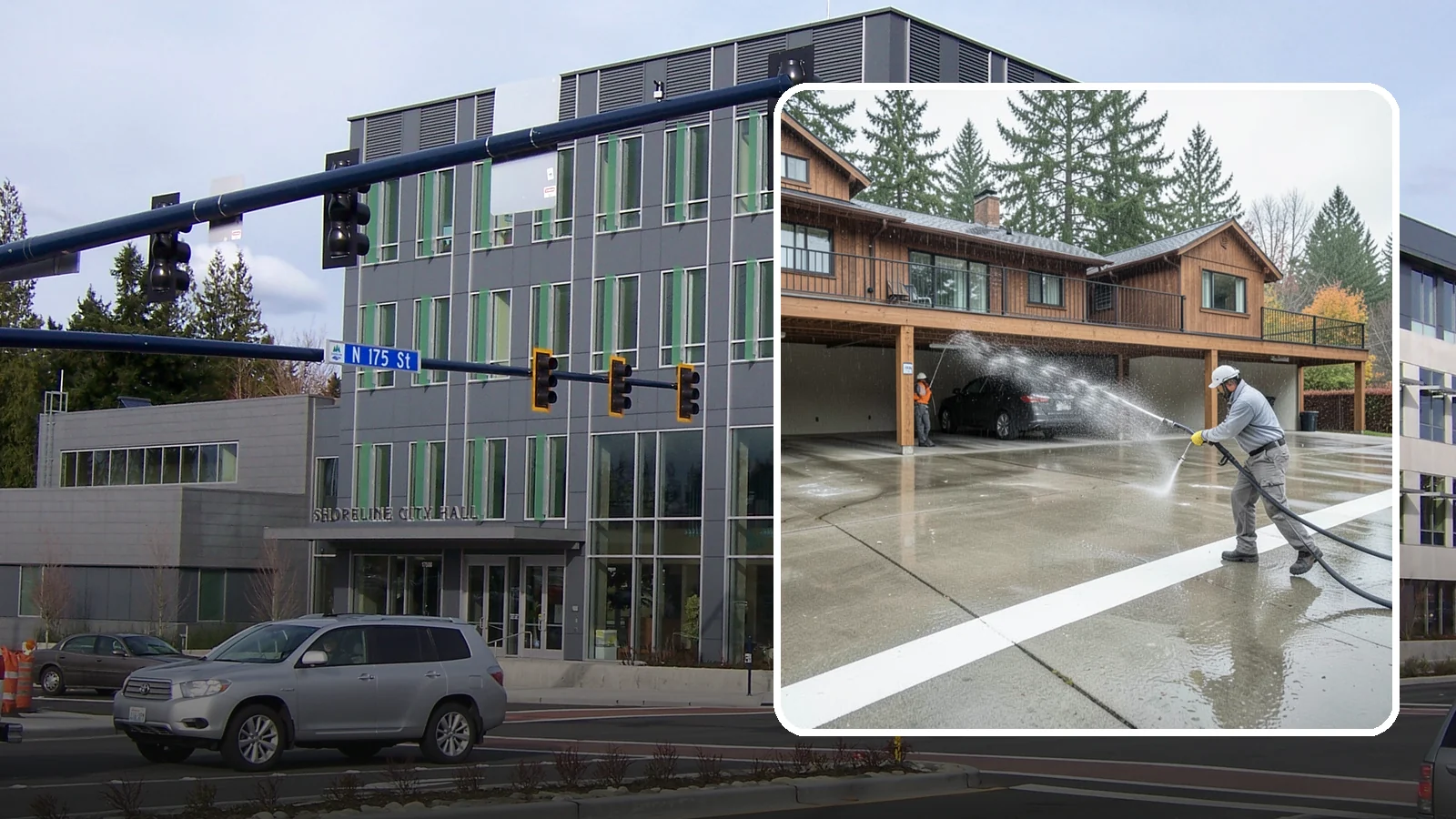 Parking Garage Cleaning in Shoreline, King County, WA - We wash parking garage decks and stairwells in Washington to clear oil, salt, and grime from every level.
