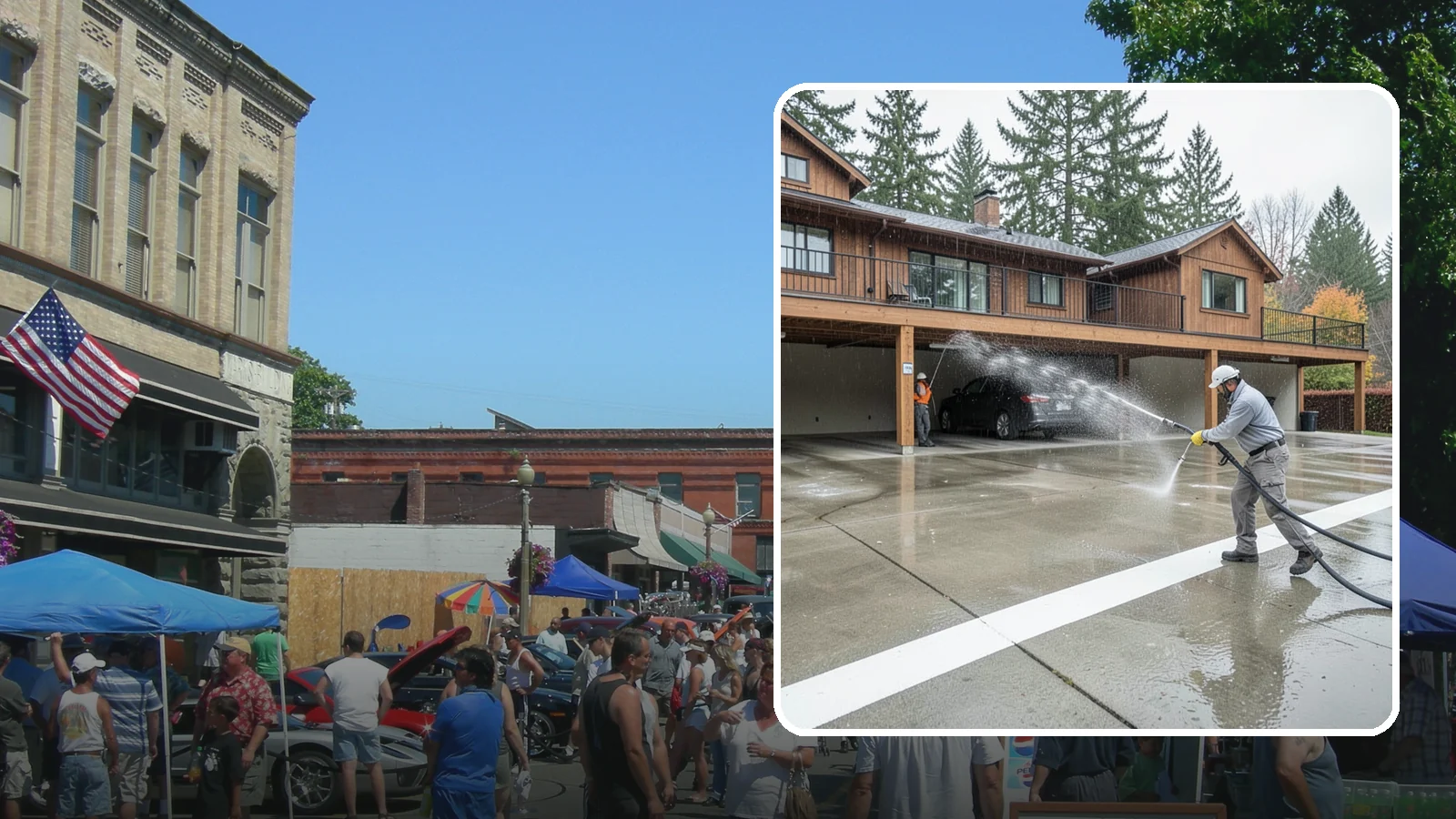 Parking Garage Cleaning in Snohomish, Snohomish County, WA - We wash parking garage decks and stairwells in Washington to clear oil, salt, and grime from every level.