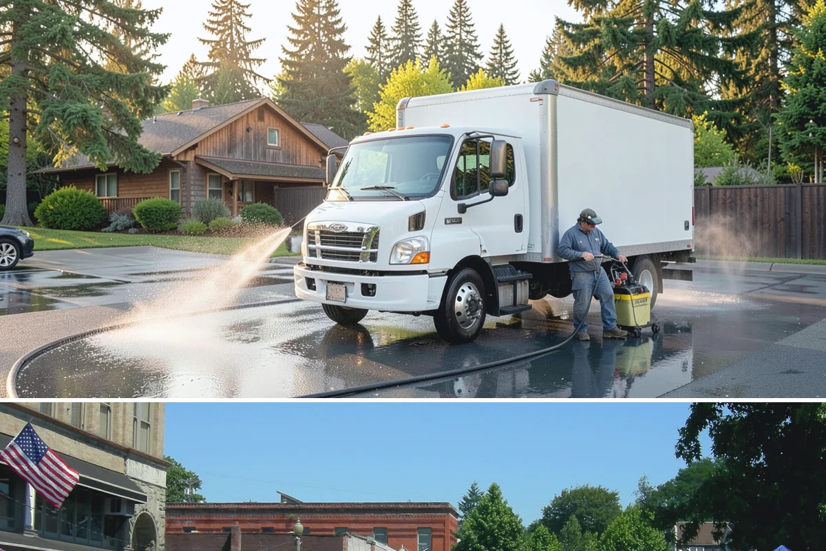 Parking Garage Cleaning in Snohomish, Snohomish County, WA - Garages benefit most from a thorough wash in early spring to flush out winter road salt and accumulated grime.