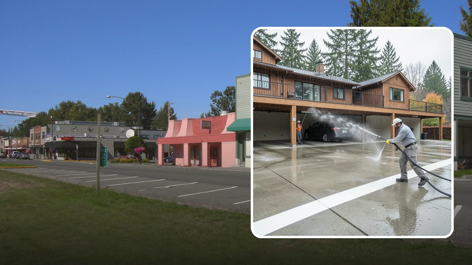 Parking Garage Cleaning in Snoqualmie, King County, WA - We wash parking garage decks and stairwells in Washington to clear oil, salt, and grime from every level.