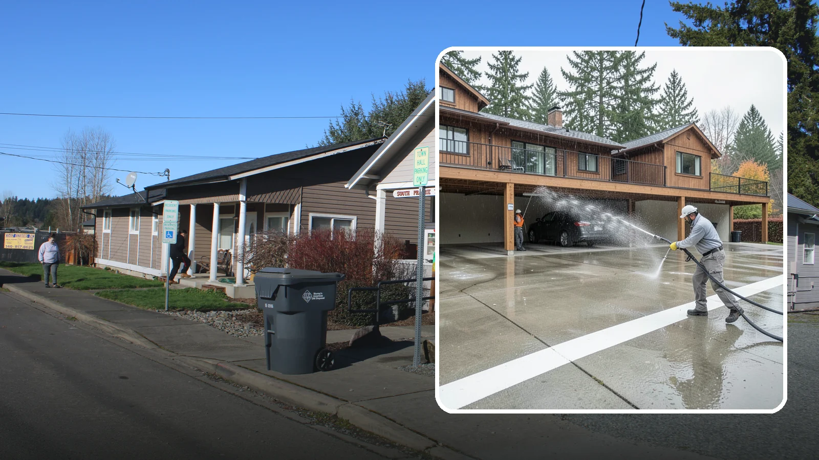 Parking Garage Cleaning in South Prairie, Pierce County, WA - We wash parking garage decks and stairwells in Washington to clear oil, salt, and grime from every level.