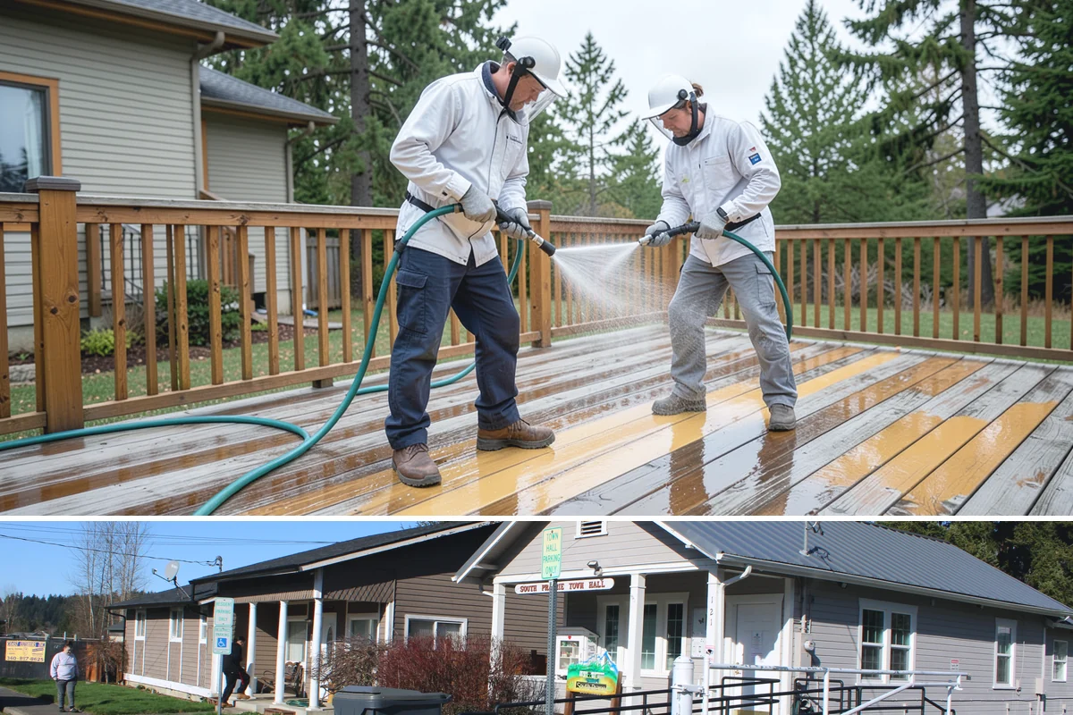 Parking Garage Cleaning in South Prairie, Pierce County, WA - Garages benefit most from a thorough wash in early spring to flush out winter road salt and accumulated grime.