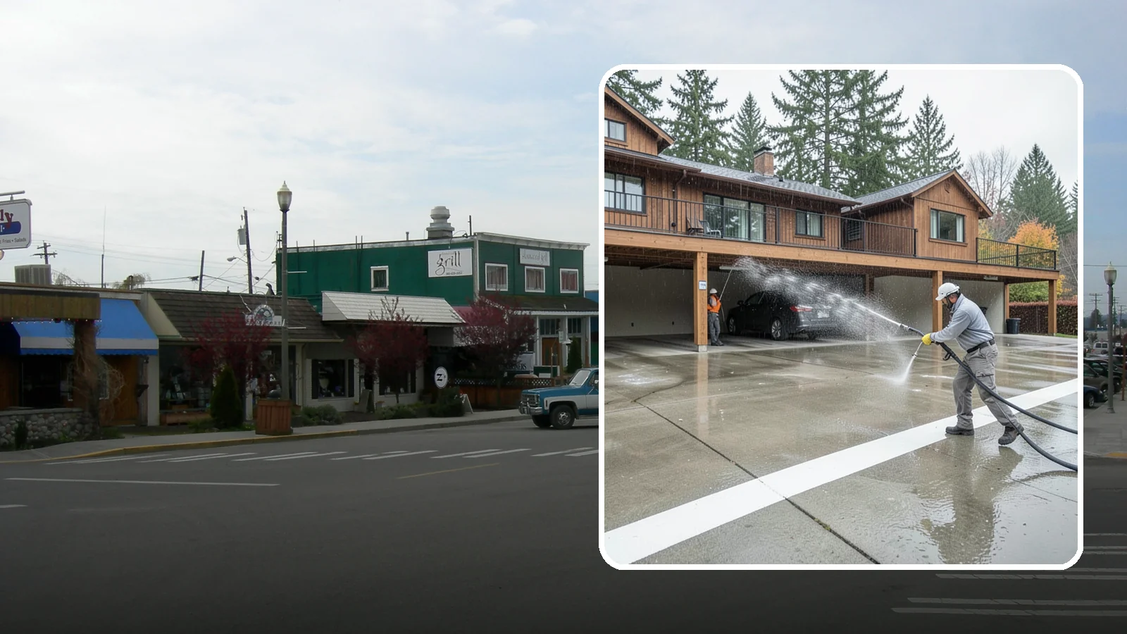 Parking Garage Cleaning in Stanwood, Snohomish County, WA - We wash parking garage decks and stairwells in Washington to clear oil, salt, and grime from every level.