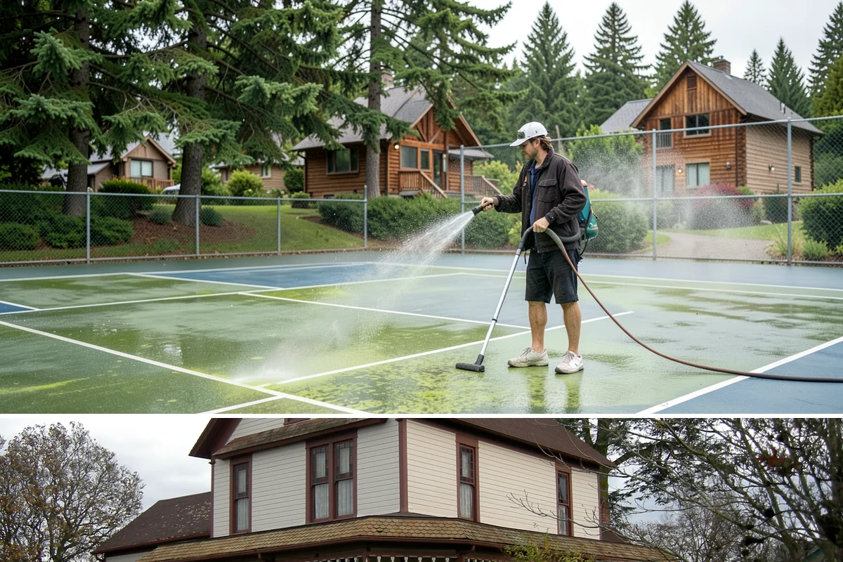 Parking Garage Cleaning in Sumner, Pierce County, WA - Garages benefit most from a thorough wash in early spring to flush out winter road salt and accumulated grime.