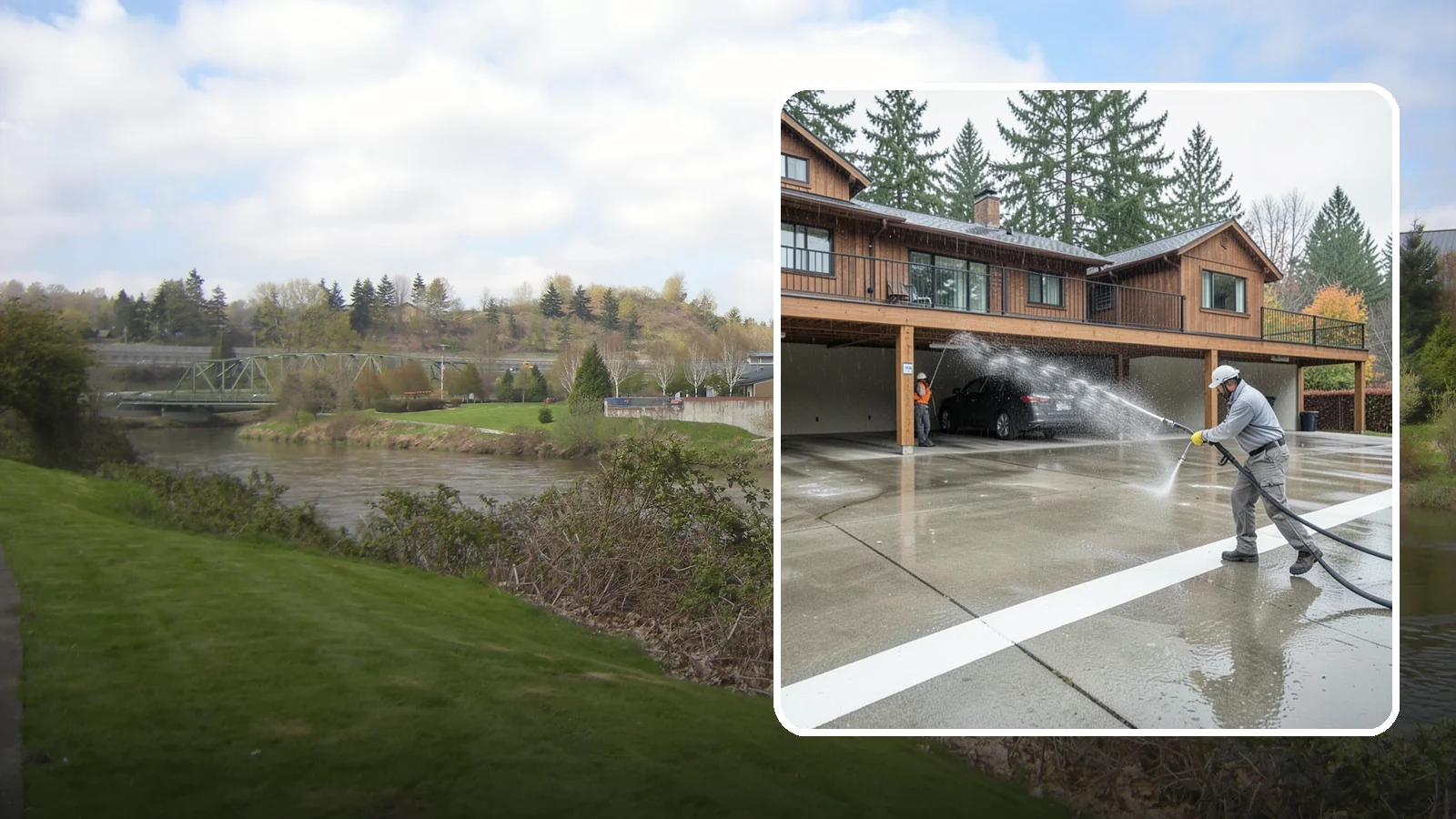 Parking Garage Cleaning in Tukwila, King County, WA - We wash parking garage decks and stairwells in Washington to clear oil, salt, and grime from every level.