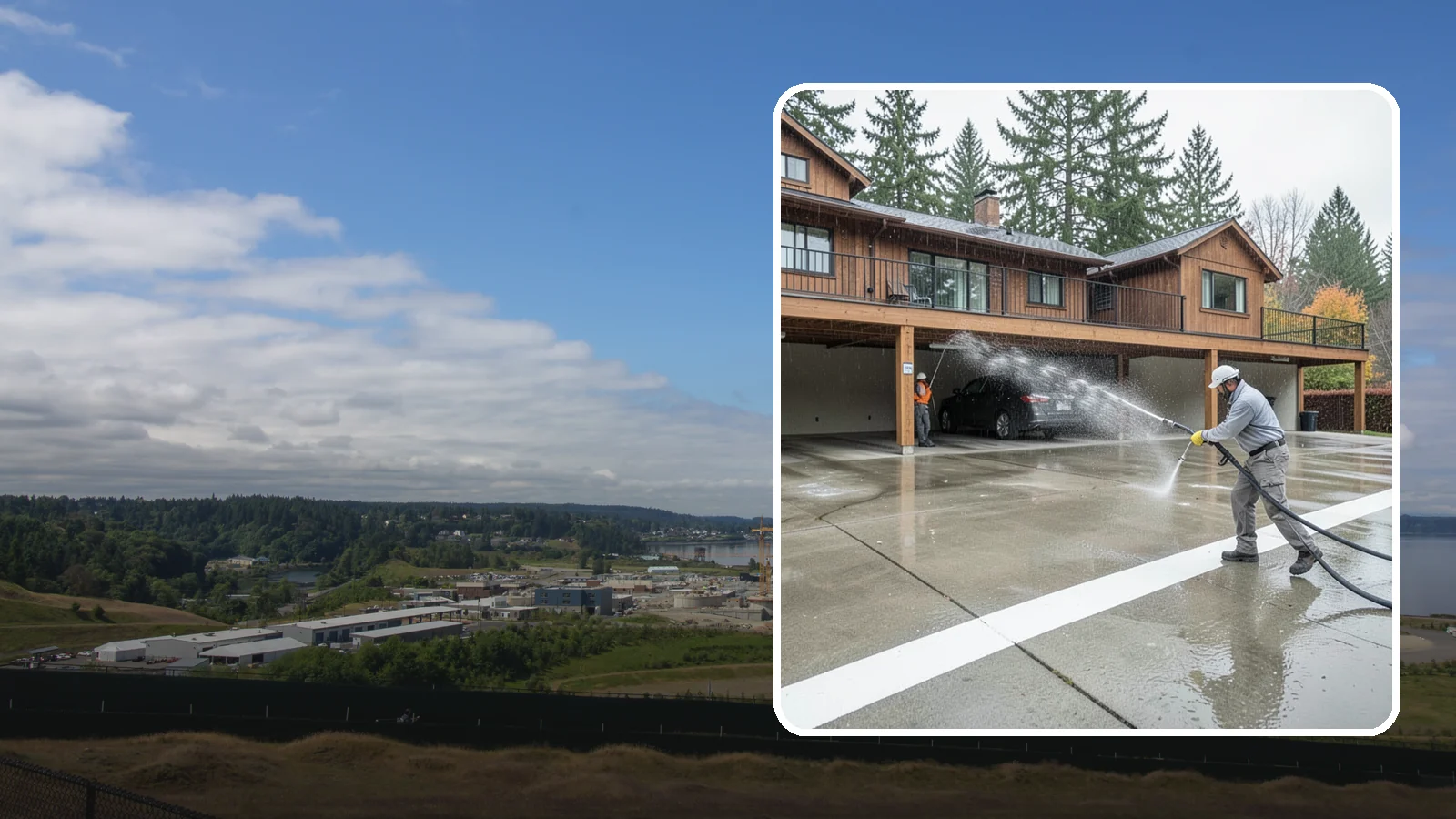 Parking Garage Cleaning in University Place, Pierce County, WA - We wash parking garage decks and stairwells in Washington to clear oil, salt, and grime from every level.
