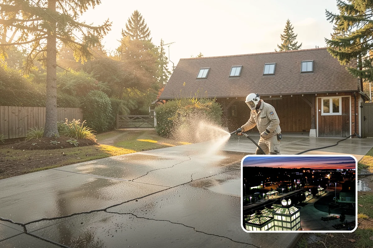Parking Lot Cleaning in Auburn, King County, WA - Restores a bright, professional first impression